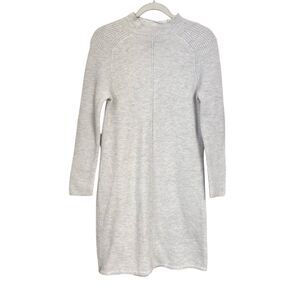 Banana Republic Womens Sz XS Petite Gray Sweater Midi Dress Merino Wool Blend